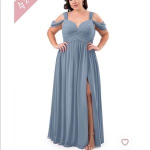 Azazie Lianne dress in Dusty Blue